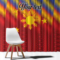 Personalized Philippines Eight Rays Sun Window Curtain Traditional Filipino Igorot Pattern Motif LT9 - Polynesian Pride