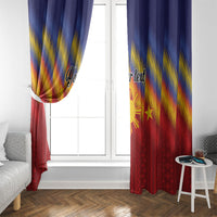 Personalized Philippines Eight Rays Sun Window Curtain Traditional Filipino Igorot Pattern Motif LT9 - Polynesian Pride