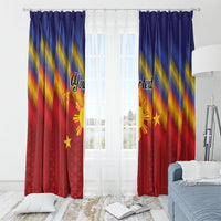 Personalized Philippines Eight Rays Sun Window Curtain Traditional Filipino Igorot Pattern Motif LT9 - Polynesian Pride