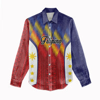 Personalized Philippines Eight Rays Sun Women Casual Shirt Traditional Filipino Igorot Pattern Motif LT9 - Polynesian Pride