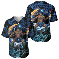 Samoa Siva Afi Baseball Jersey Fireknife Fire Dance Pacific Tribal Motif LT9 - Polynesian Pride