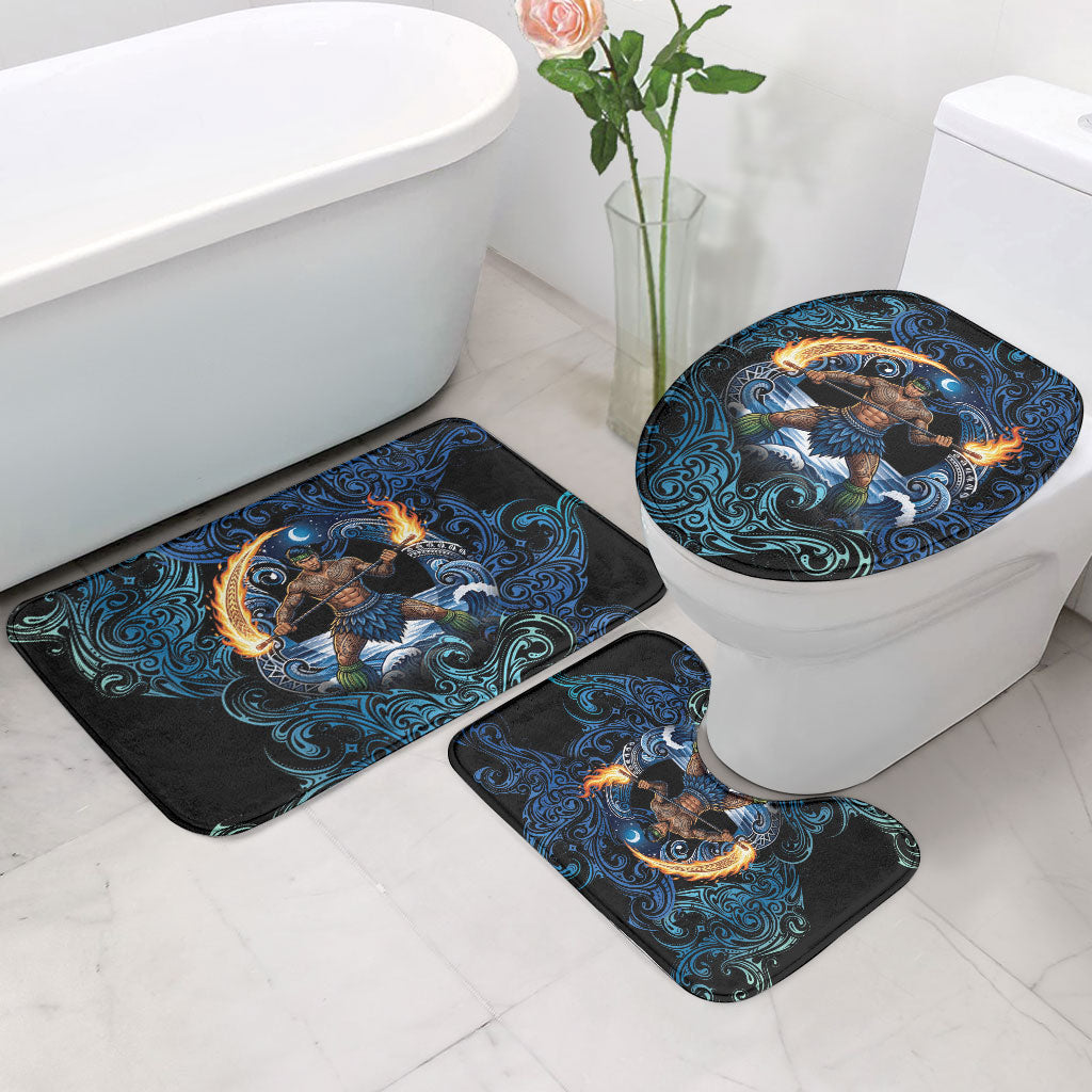 Samoa Siva Afi Bathroom Set Fireknife Fire Dance Pacific Tribal Motif LT9 - Polynesian Pride