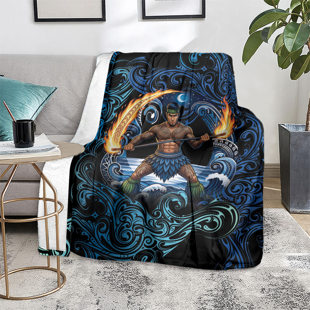 Samoa Siva Afi Blanket Fireknife Fire Dance Pacific Tribal Motif LT9 - Polynesian Pride