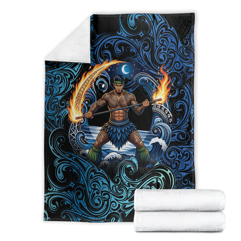 Samoa Siva Afi Blanket Fireknife Fire Dance Pacific Tribal Motif LT9 - Polynesian Pride
