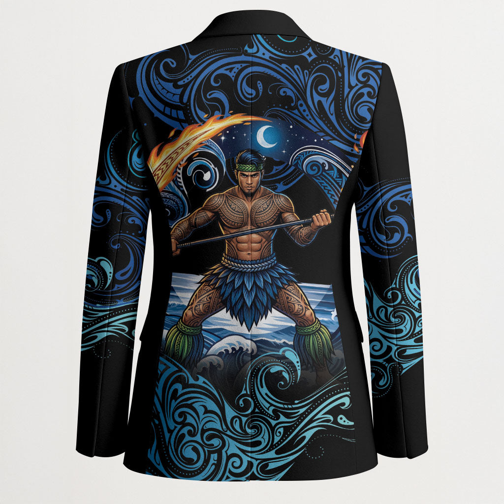 Samoa Siva Afi Blazer Fireknife Fire Dance Pacific Tribal Motif LT9 - Polynesian Pride