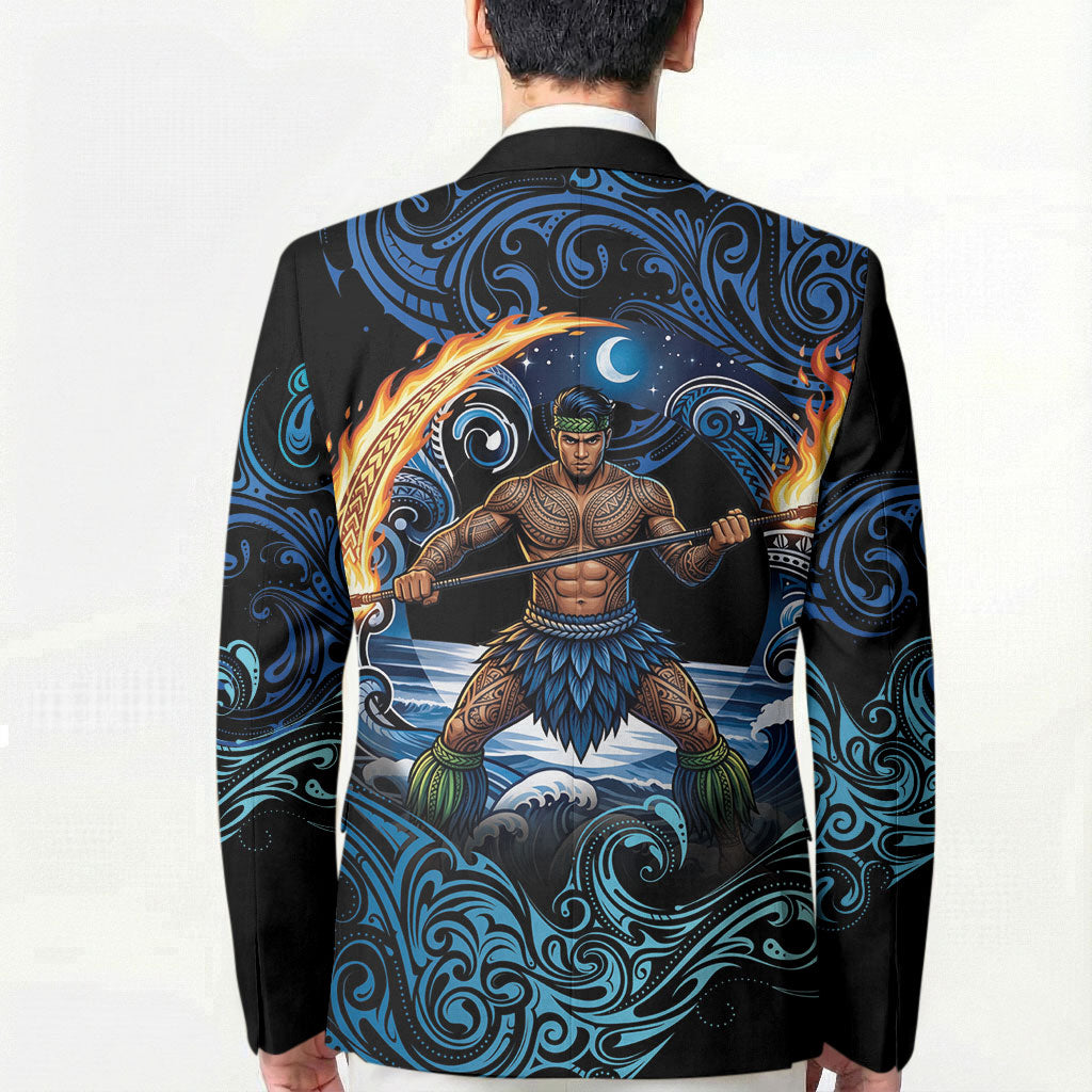 Samoa Siva Afi Blazer Fireknife Fire Dance Pacific Tribal Motif LT9 - Polynesian Pride