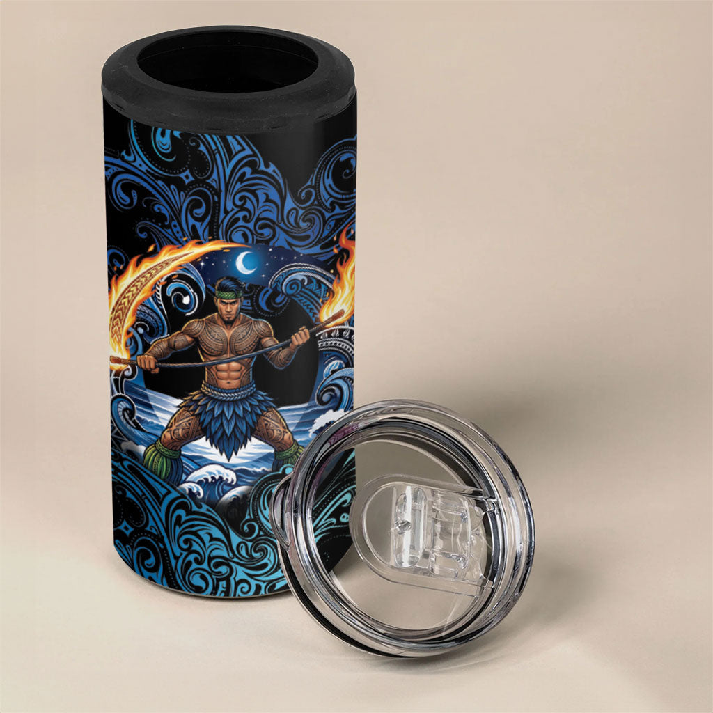 Samoa Siva Afi 4 in 1 Can Cooler Tumbler Fireknife Fire Dance Pacific Tribal Motif LT9 - Polynesian Pride