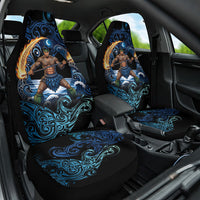 Samoa Siva Afi Car Seat Cover Fireknife Fire Dance Pacific Tribal Motif LT9 One Size Blue - Polynesian Pride