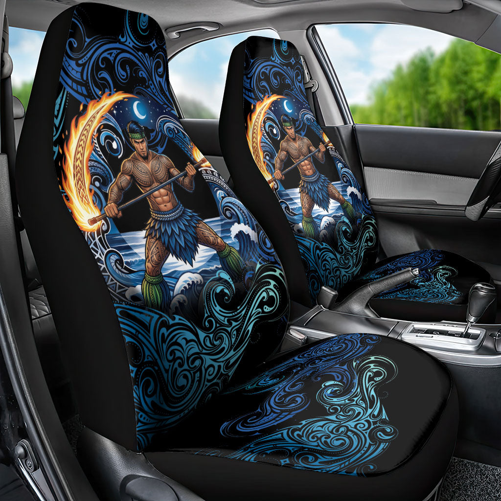Samoa Siva Afi Car Seat Cover Fireknife Fire Dance Pacific Tribal Motif LT9 - Polynesian Pride