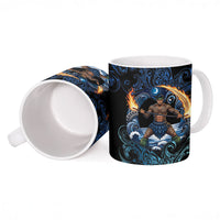 Samoa Siva Afi Ceramic Mug Fireknife Fire Dance Pacific Tribal Motif LT9 - Polynesian Pride