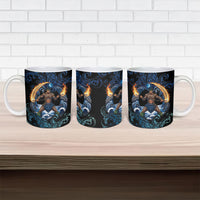 Samoa Siva Afi Ceramic Mug Fireknife Fire Dance Pacific Tribal Motif LT9 - Polynesian Pride