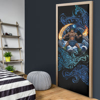 Samoa Siva Afi Door Cover Fireknife Fire Dance Pacific Tribal Motif LT9 - Polynesian Pride