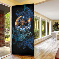Samoa Siva Afi Door Cover Fireknife Fire Dance Pacific Tribal Motif LT9 - Polynesian Pride