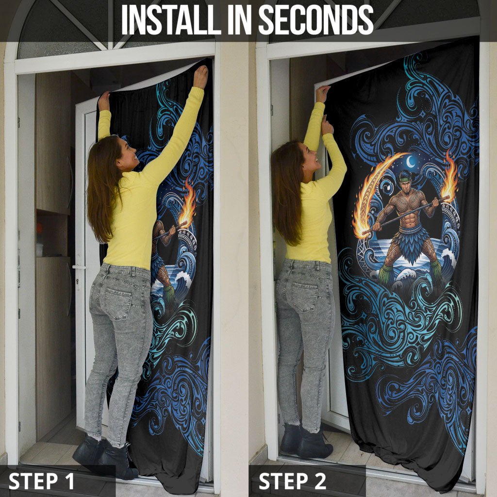 Samoa Siva Afi Door Cover Fireknife Fire Dance Pacific Tribal Motif LT9 - Polynesian Pride