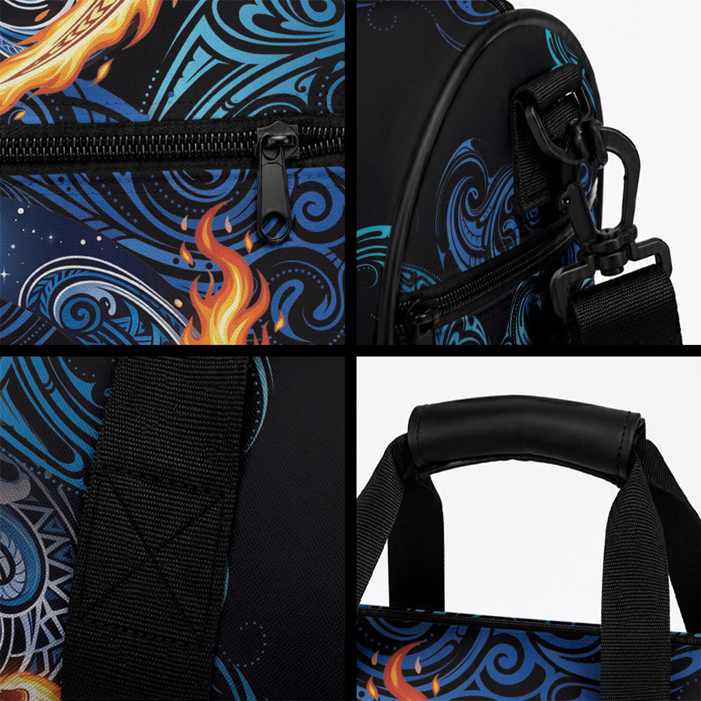 Samoa Siva Afi Duffle Bag Fireknife Fire Dance Pacific Tribal Motif LT9 - Polynesian Pride