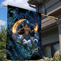 Samoa Siva Afi Garden Flag Fireknife Fire Dance Pacific Tribal Motif LT9 - Polynesian Pride