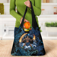 Samoa Siva Afi Grocery Bag Fireknife Fire Dance Pacific Tribal Motif LT9 - Polynesian Pride