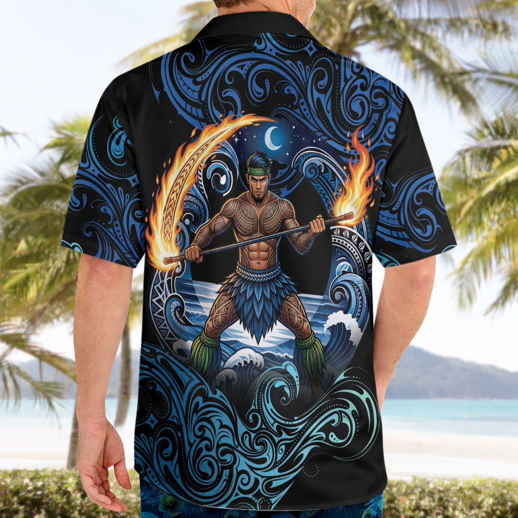 Samoa Siva Afi Hawaiian Shirt Fireknife Fire Dance Pacific Tribal Motif LT9 - Polynesian Pride