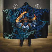 Samoa Siva Afi Hooded Blanket Fireknife Fire Dance Pacific Tribal Motif LT9 - Polynesian Pride