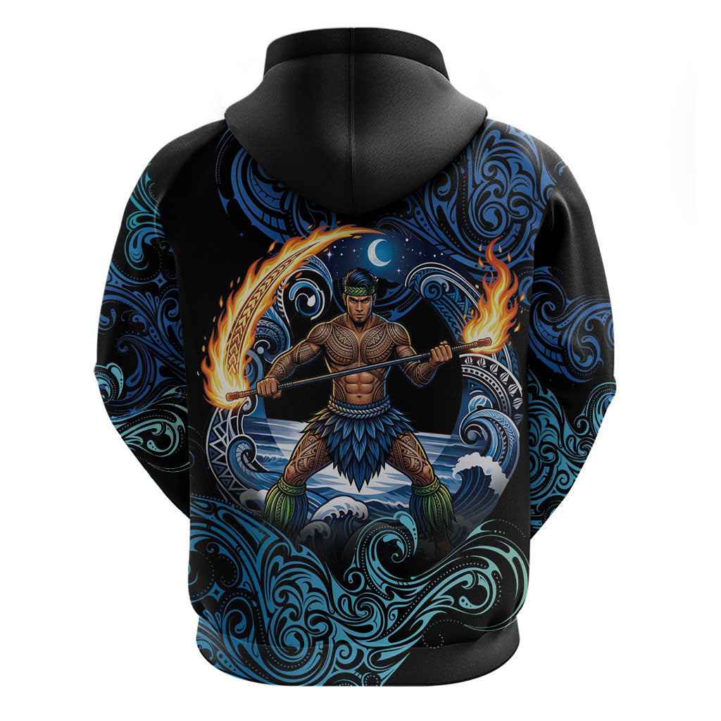Samoa Siva Afi Hoodie Fireknife Fire Dance Pacific Tribal Motif LT9 - Polynesian Pride