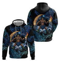 Samoa Siva Afi Hoodie Fireknife Fire Dance Pacific Tribal Motif LT9 - Polynesian Pride