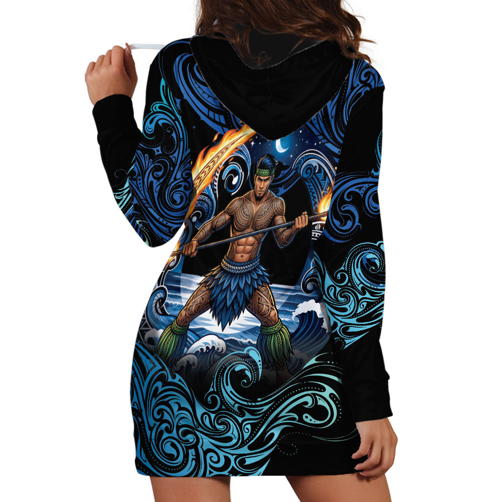 Samoa Siva Afi Hoodie Dress Fireknife Fire Dance Pacific Tribal Motif LT9 - Polynesian Pride
