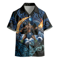 Samoa Siva Afi Kid Hawaiian Shirt Fireknife Fire Dance Pacific Tribal Motif LT9 - Polynesian Pride
