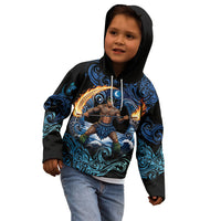 Samoa Siva Afi Kid Hoodie Fireknife Fire Dance Pacific Tribal Motif LT9 - Polynesian Pride