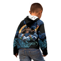 Samoa Siva Afi Kid Hoodie Fireknife Fire Dance Pacific Tribal Motif LT9 - Polynesian Pride