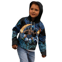 Samoa Siva Afi Kid Hoodie Fireknife Fire Dance Pacific Tribal Motif LT9 - Polynesian Pride