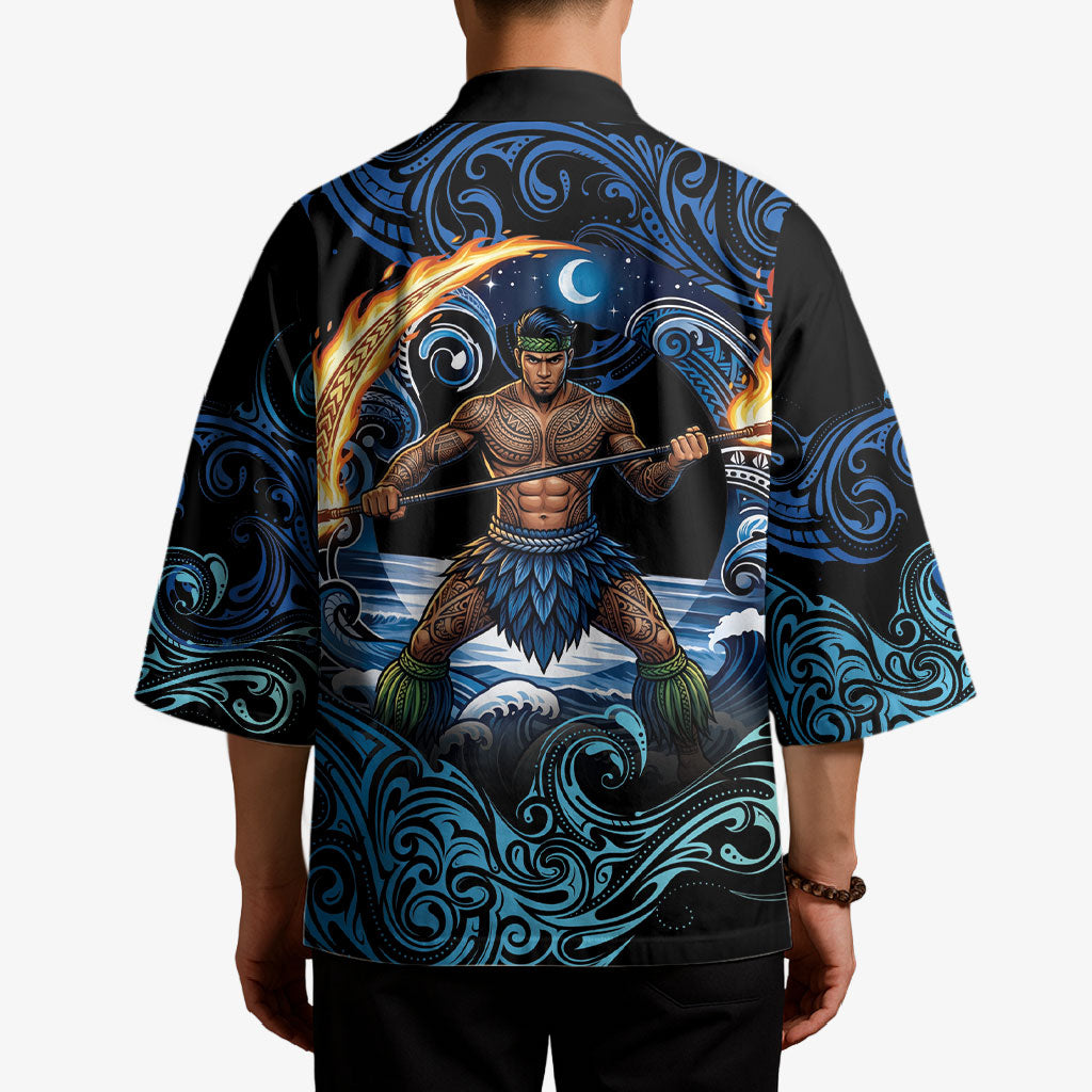 Samoa Siva Afi Kimono Fireknife Fire Dance Pacific Tribal Motif LT9 - Polynesian Pride