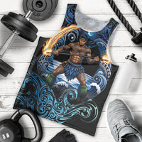 Samoa Siva Afi Men Tank Top Fireknife Fire Dance Pacific Tribal Motif LT9 - Polynesian Pride