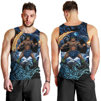 Samoa Siva Afi Men Tank Top Fireknife Fire Dance Pacific Tribal Motif LT9 - Polynesian Pride