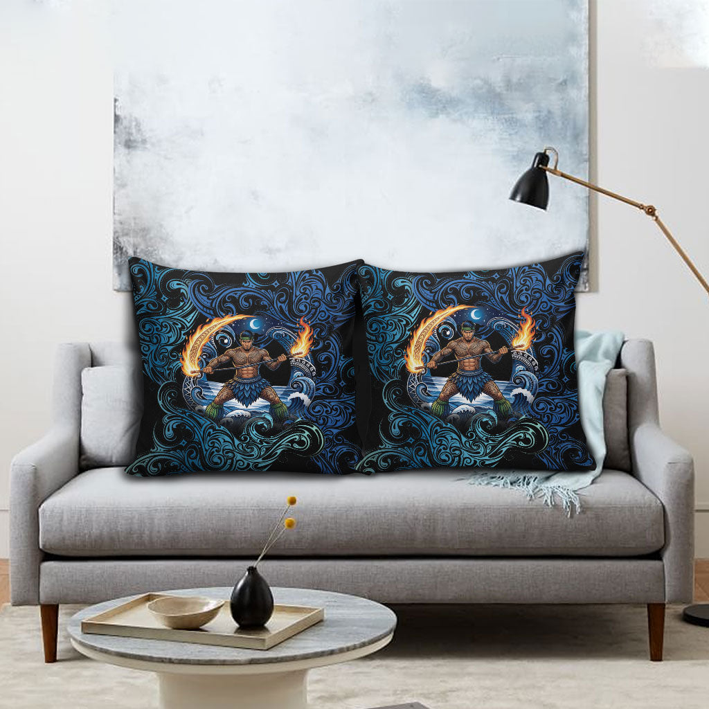 Samoa Siva Afi Pillow Cover Fireknife Fire Dance Pacific Tribal Motif LT9 - Polynesian Pride
