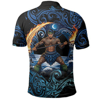 Samoa Siva Afi Polo Shirt Fireknife Fire Dance Pacific Tribal Motif LT9 - Polynesian Pride