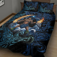 Samoa Siva Afi Quilt Bed Set Fireknife Fire Dance Pacific Tribal Motif LT9 - Polynesian Pride