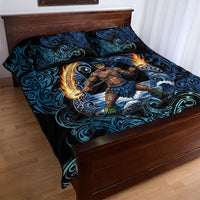 Samoa Siva Afi Quilt Bed Set Fireknife Fire Dance Pacific Tribal Motif LT9 - Polynesian Pride