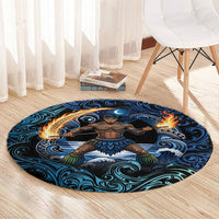 Samoa Siva Afi Round Carpet Fireknife Fire Dance Pacific Tribal Motif LT9 - Polynesian Pride
