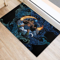 Samoa Siva Afi Rubber Doormat Fireknife Fire Dance Pacific Tribal Motif LT9 - Polynesian Pride