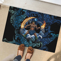 Samoa Siva Afi Rubber Doormat Fireknife Fire Dance Pacific Tribal Motif LT9 - Polynesian Pride