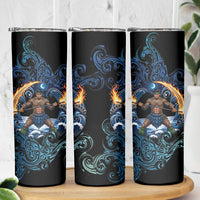 Samoa Siva Afi Skinny Tumbler Fireknife Fire Dance Pacific Tribal Motif LT9 - Polynesian Pride