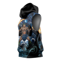Samoa Siva Afi Sleeveless Hoodie Fireknife Fire Dance Pacific Tribal Motif LT9 - Polynesian Pride