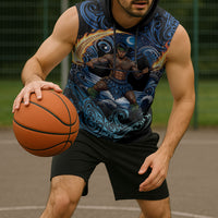 Samoa Siva Afi Sleeveless Hoodie Fireknife Fire Dance Pacific Tribal Motif LT9 - Polynesian Pride