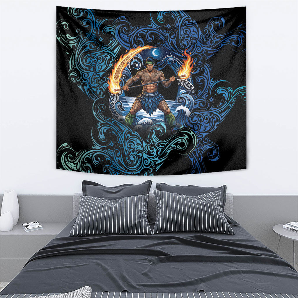 Samoa Siva Afi Tapestry Fireknife Fire Dance Pacific Tribal Motif LT9 - Polynesian Pride