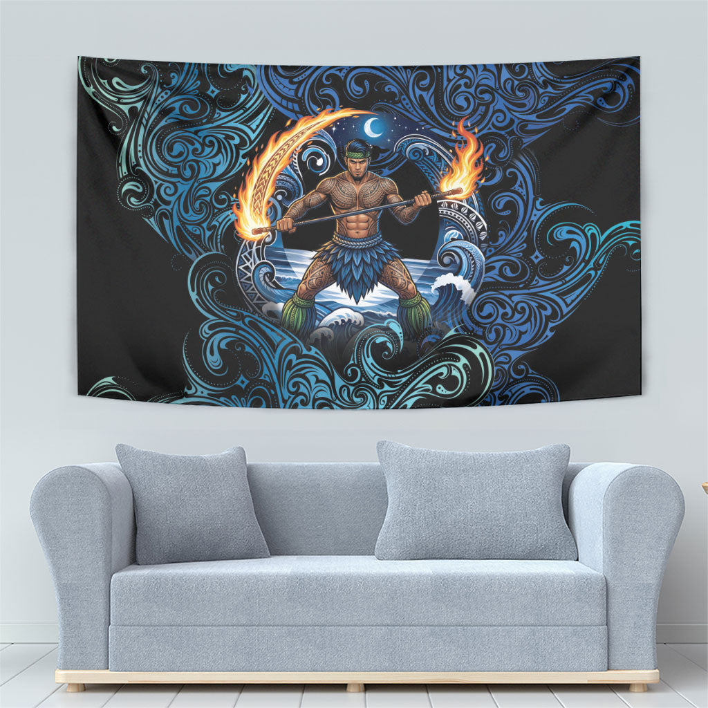 Samoa Siva Afi Tapestry Fireknife Fire Dance Pacific Tribal Motif LT9 - Polynesian Pride