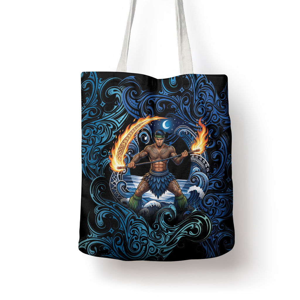 Samoa Siva Afi Tote Bag Fireknife Fire Dance Pacific Tribal Motif LT9 - Polynesian Pride