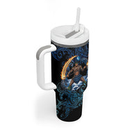 Samoa Siva Afi Tumbler With Handle Fireknife Fire Dance Pacific Tribal Motif LT9 - Polynesian Pride