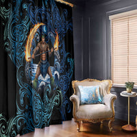 Samoa Siva Afi Window Curtain Fireknife Fire Dance Pacific Tribal Motif LT9 - Polynesian Pride