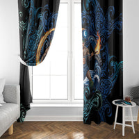 Samoa Siva Afi Window Curtain Fireknife Fire Dance Pacific Tribal Motif LT9 - Polynesian Pride