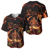 Samoa Siva Afi Dance Fireknife Baseball Jersey Polynesian Heritage Fire Dance LT9 - Polynesian Pride